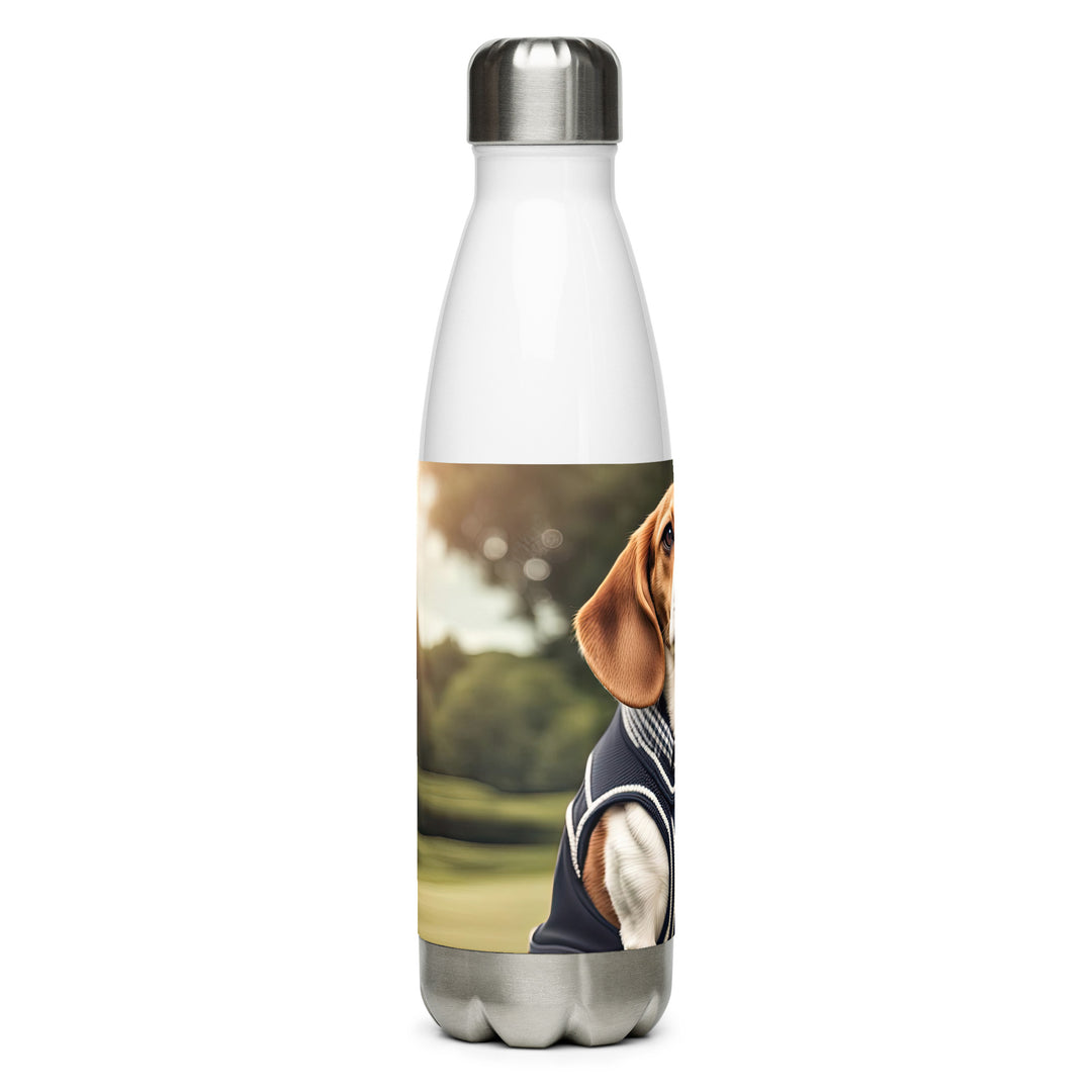 Beagle Golfer- Stainless Steel Water Bottle