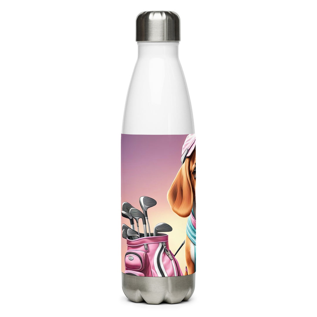 Beagle Golfer- Stainless Steel Water Bottle v3