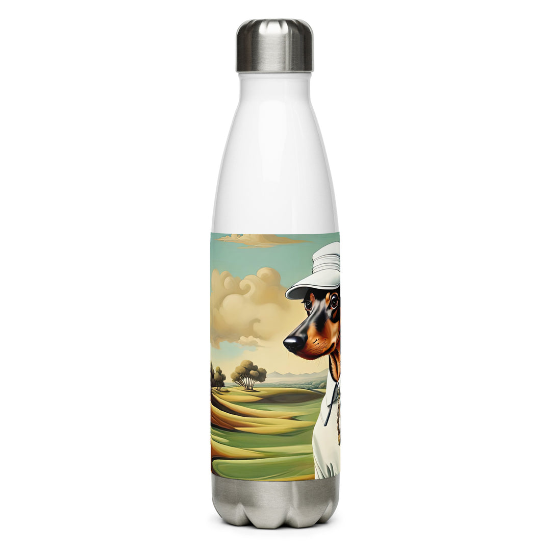 Dachshund Golfer- Stainless Steel Water Bottle v3