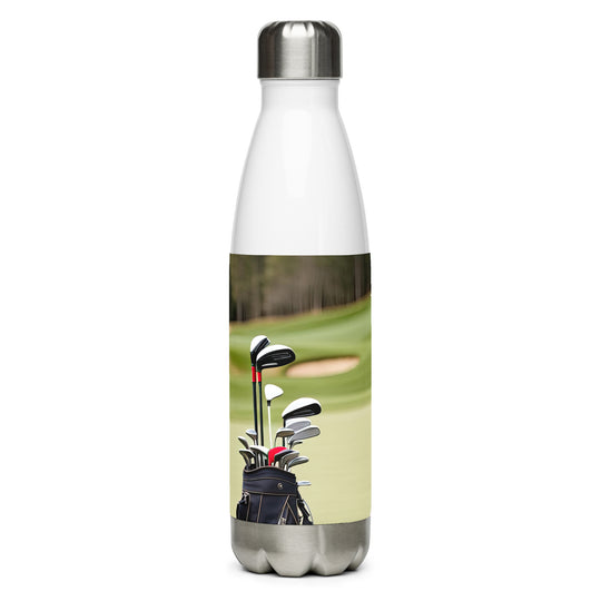 Australian Shepherd Golfer- Stainless steel water bottle v4