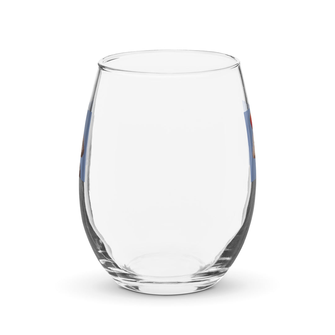 Poodle- Stemless Wine Glass v4