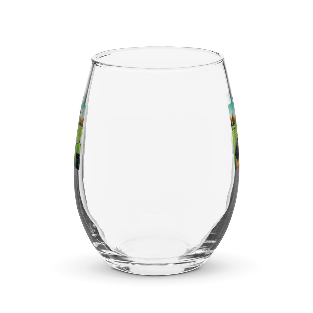 German Shepherd- Stemless wine glass v2