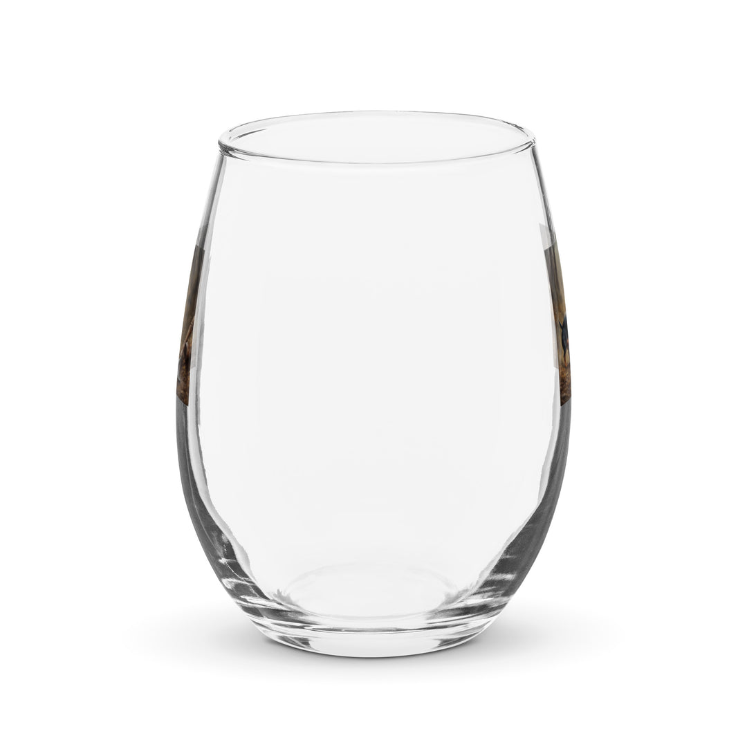 Dachshund- Stemless Wine Glass v2