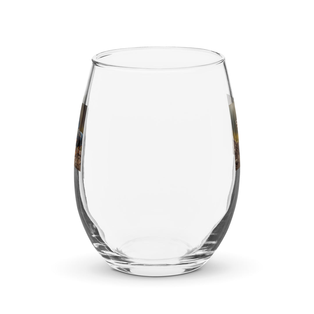 Dachshund- Stemless Wine Glass v4