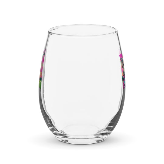 German Shorthaired Pointer Golfer- Stemless wine glass v3