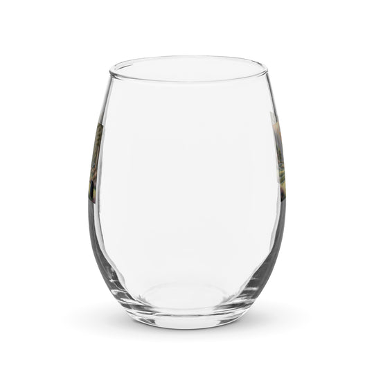 Pembroke Welsh Corgi Golf- Stemless wine glass v2