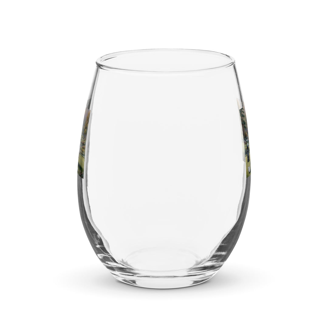 Pembroke Welsh Corgi Golf- Stemless wine glass v3