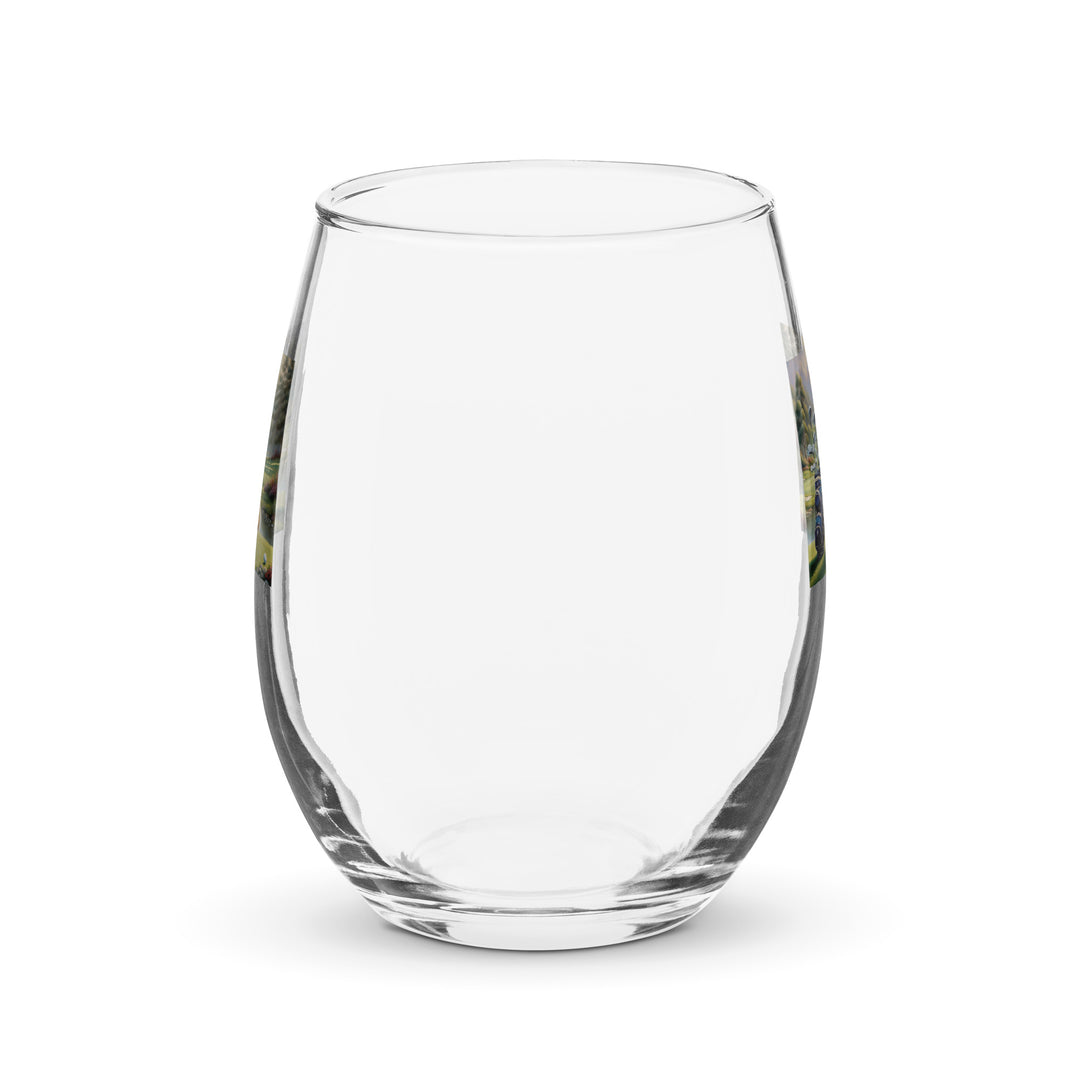 Pembroke Welsh Corgi Golf- Stemless wine glass v4