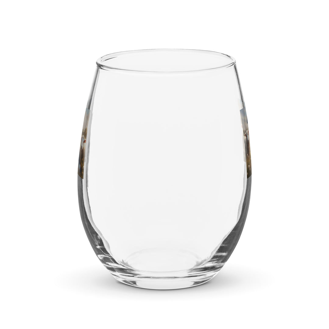 Australian Shepherd- Stemless wine glass v4