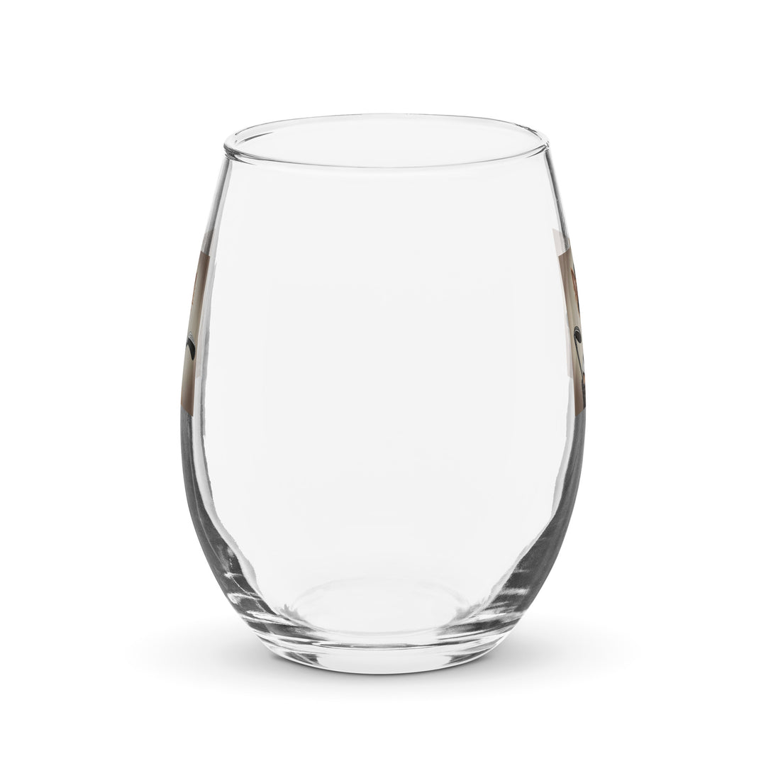 Yorkshire Terrier Golfer- Stemless wine glass v3
