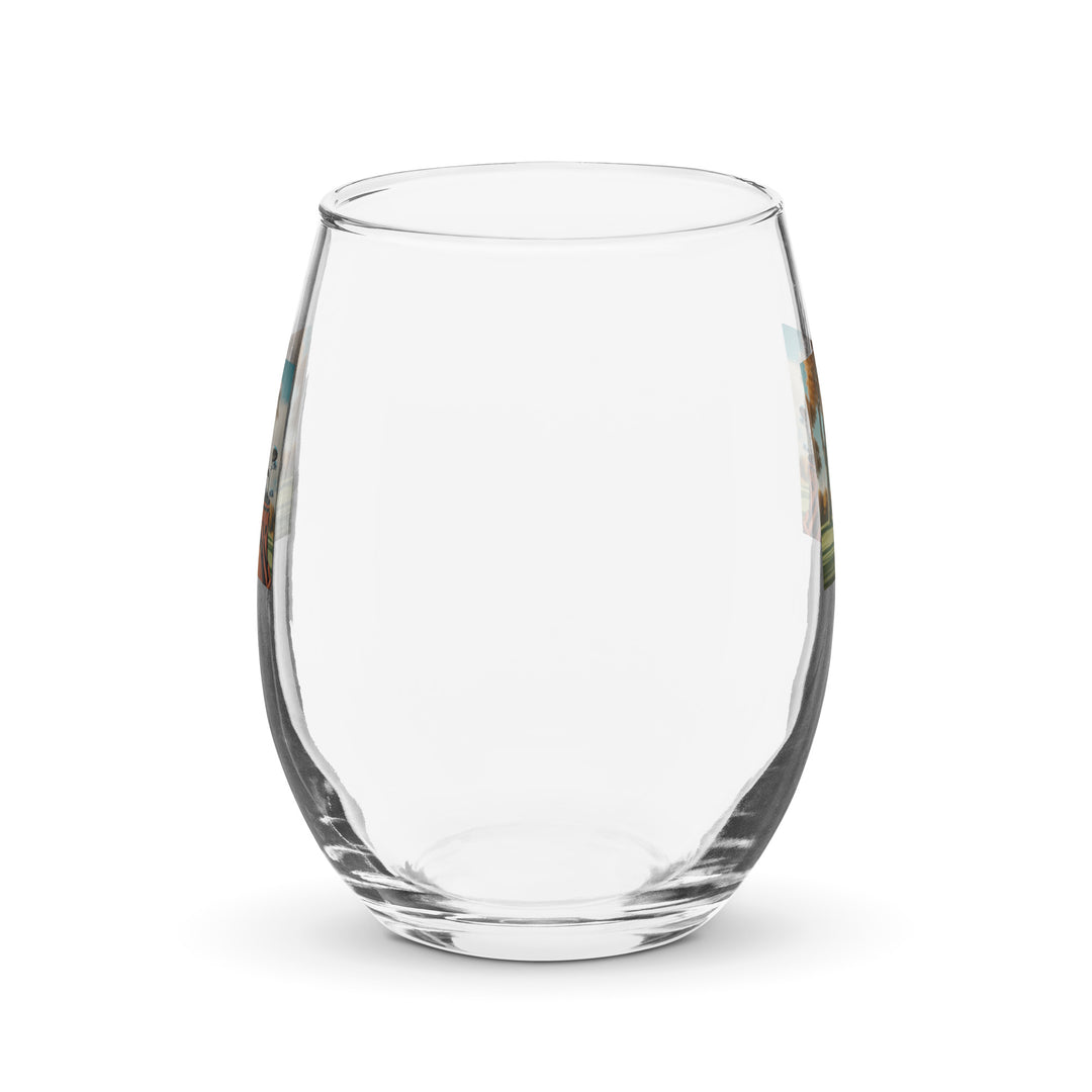 German Shorthaired Pointer Golfer- Stemless wine glass