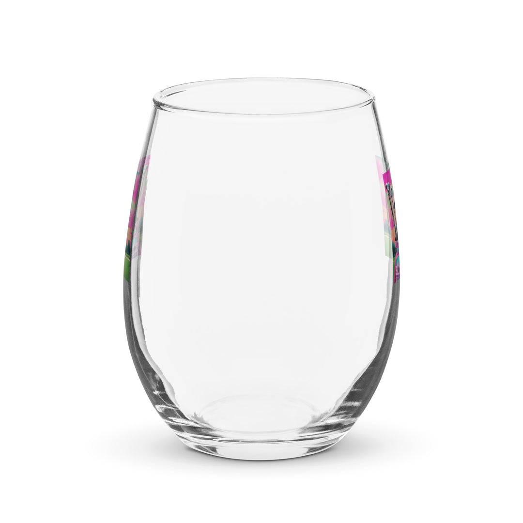 German Shorthaired Pointer Golfer- Stemless wine glass v3