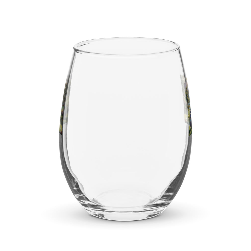 Pembroke Welsh Corgi Golf- Stemless wine glass v4