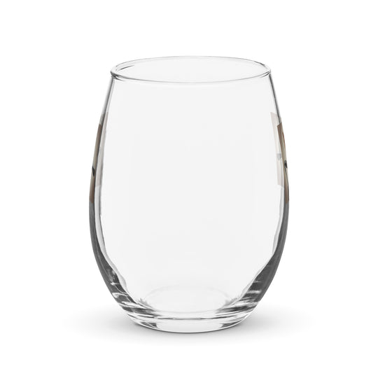 Yorkshire Terrier Golfer- Stemless wine glass v3
