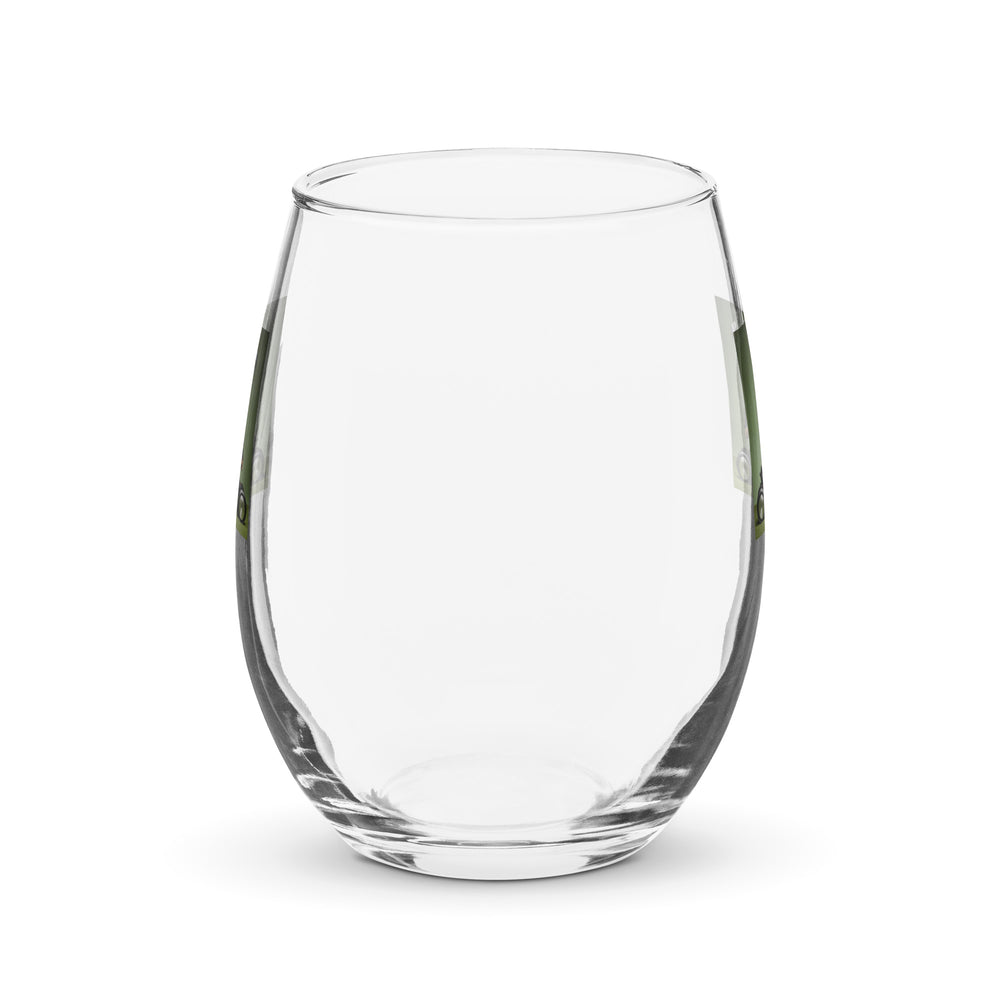 Yorkshire Terrier Golfer- Stemless wine glass v4