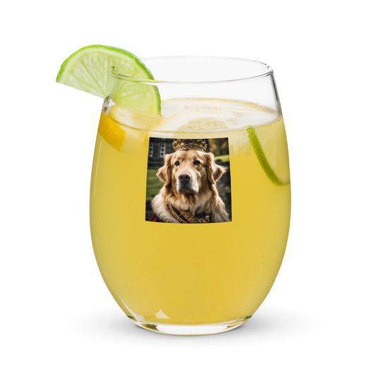 Golden Retriever- Stemless wine glass v2