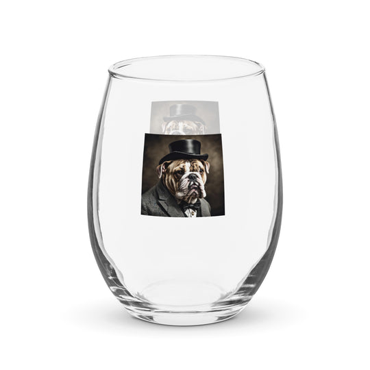 Bulldog- Stemless wine glass