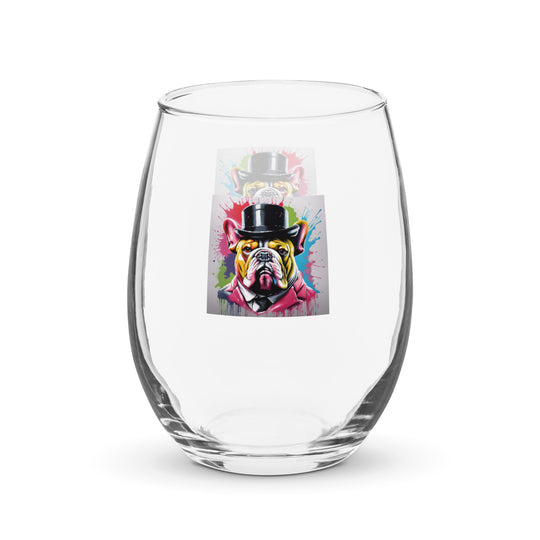 Bulldog- Stemless wine glass v2