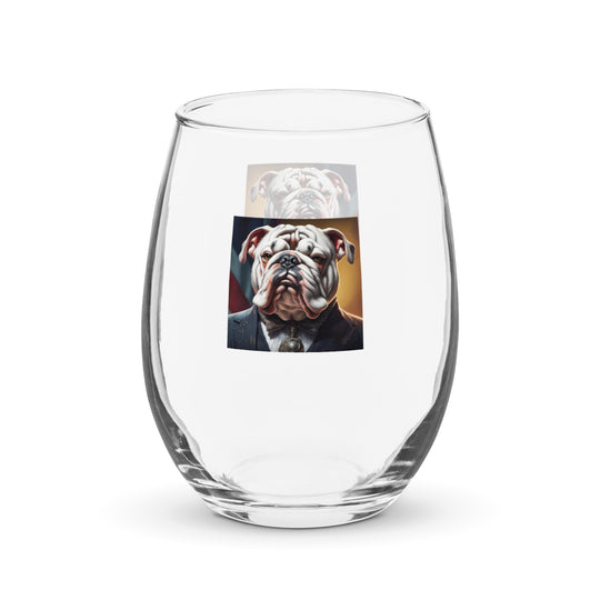 Bulldog- Stemless wine glass v4