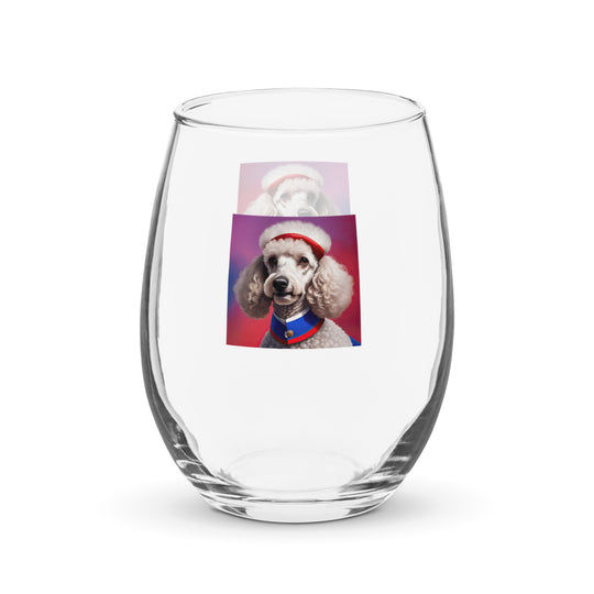Poodle- Stemless Wine Glass