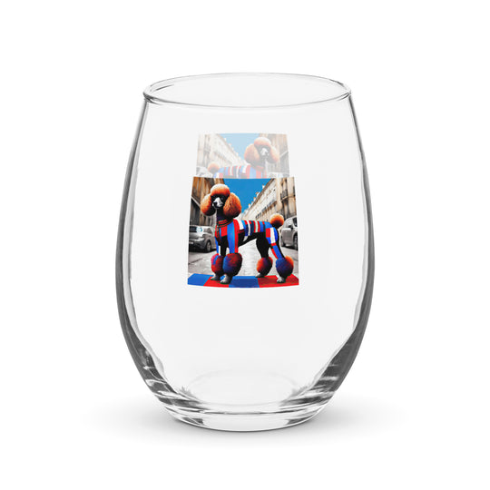 Poodle- Stemless Wine Glass v2