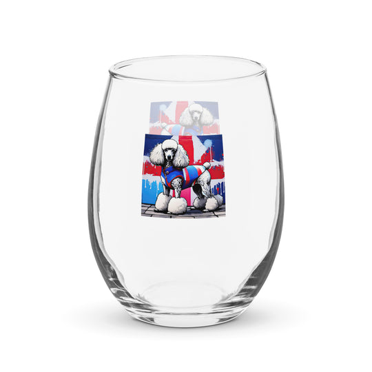 Poodle- Stemless Wine Glass v3