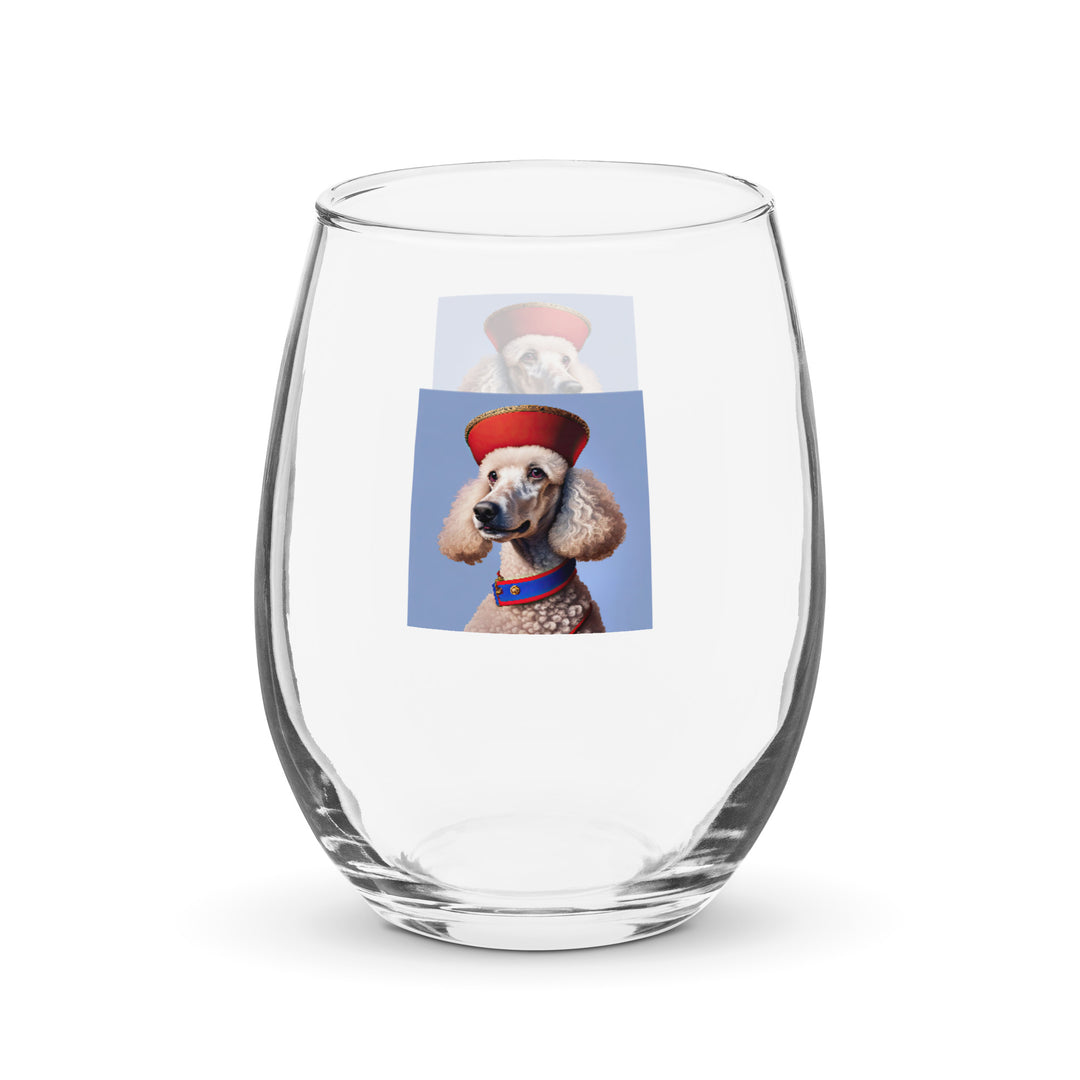 Poodle- Stemless Wine Glass v4