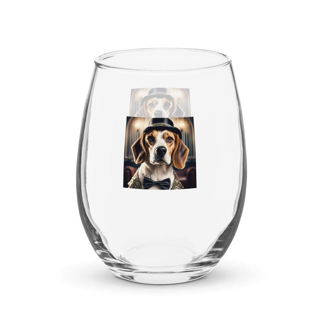 Beagle- Stemless wine glass