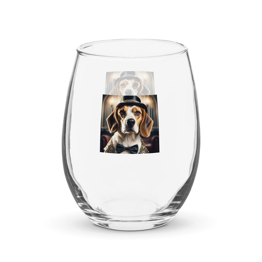 Beagle- Stemless wine glass