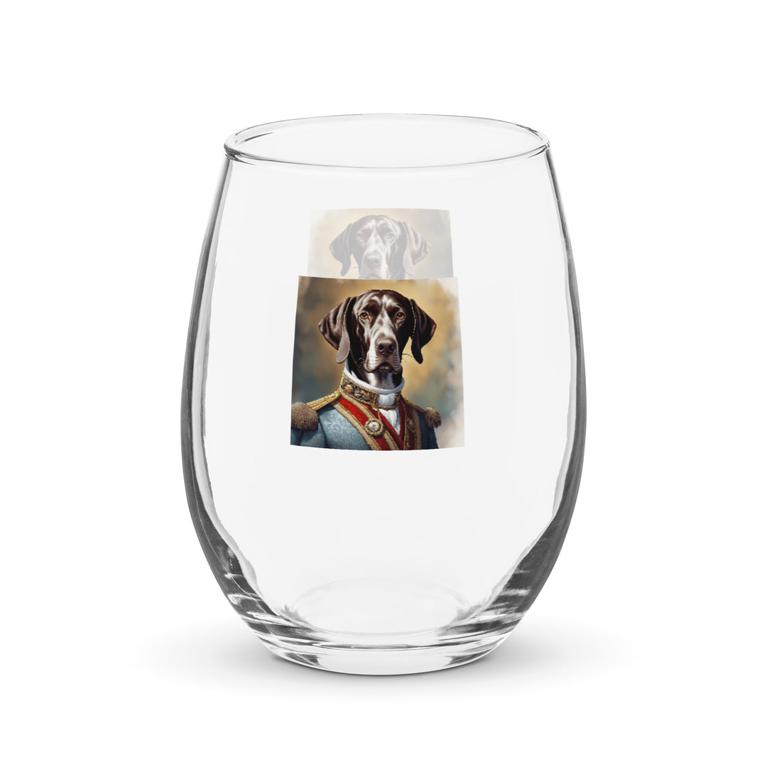 German Shorthaired Pointer- Stemless wine glass v4