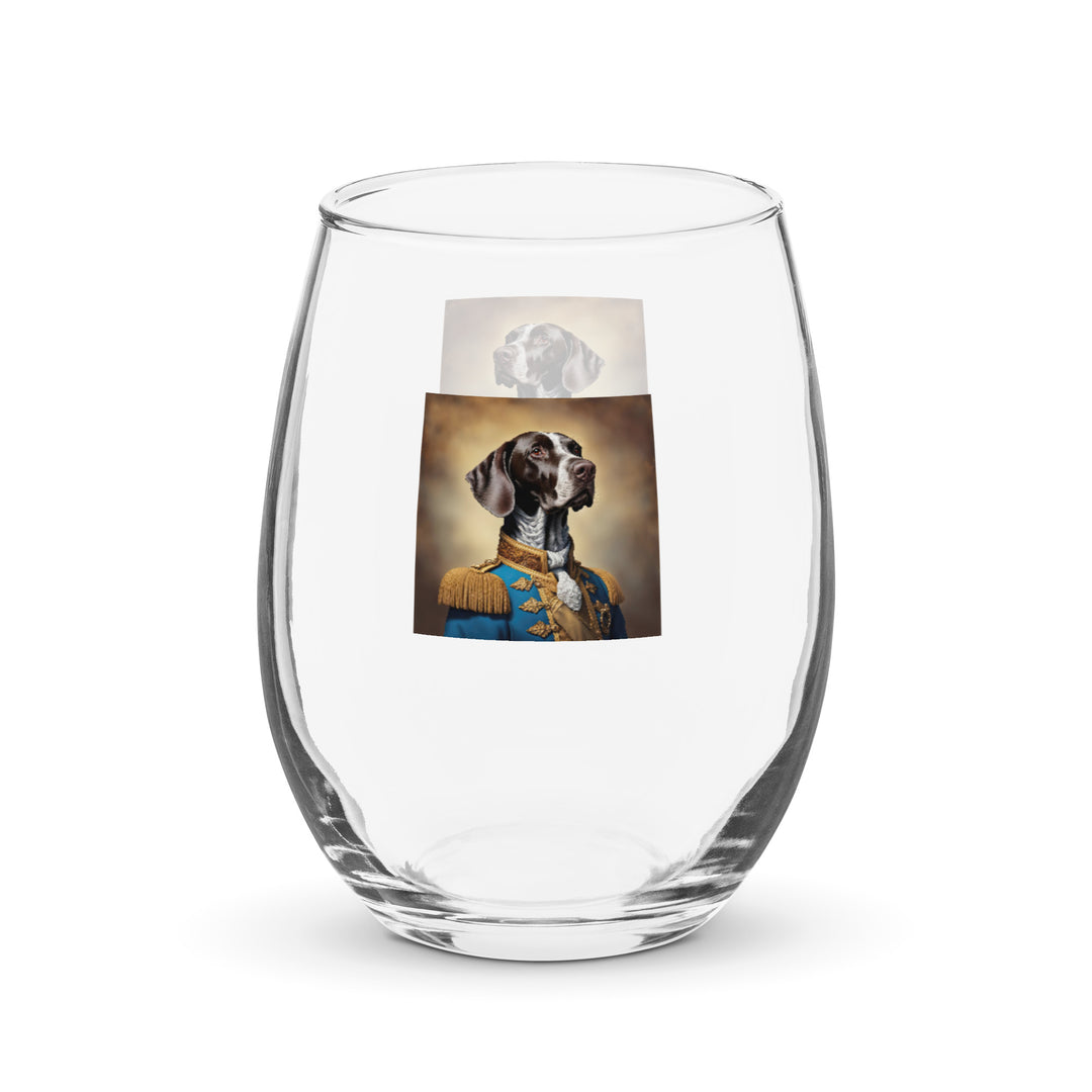 German Shorthaired Pointer- Stemless wine glass v2