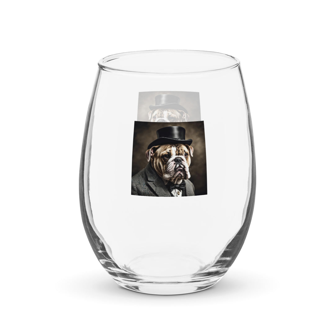 Bulldog- Stemless wine glass