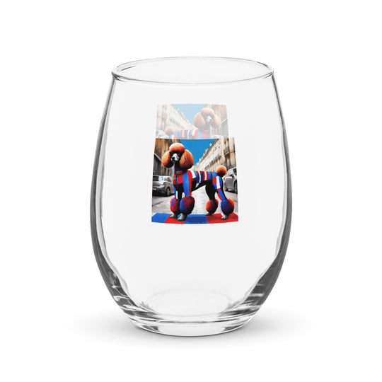 Poodle- Stemless Wine Glass v2