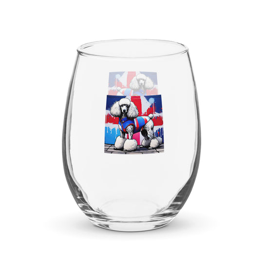 Poodle- Stemless Wine Glass v3
