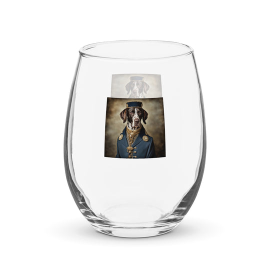 German Shorthaired Pointer- Stemless wine glass v3