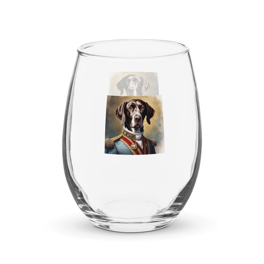 German Shorthaired Pointer- Stemless wine glass v4