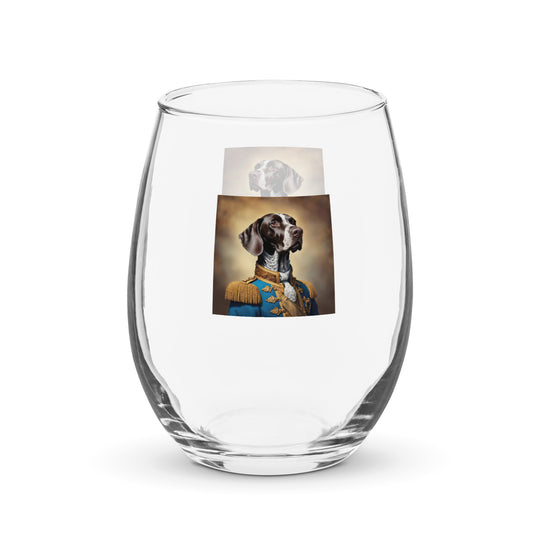 German Shorthaired Pointer- Stemless wine glass v2