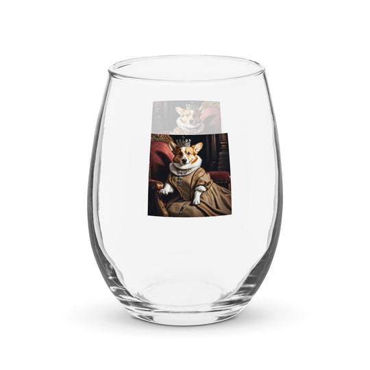 Pembroke Welsh Corgi- Stemless wine glass