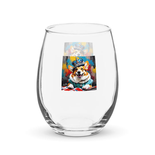 Pembroke Welsh Corgi- Stemless wine glass v2