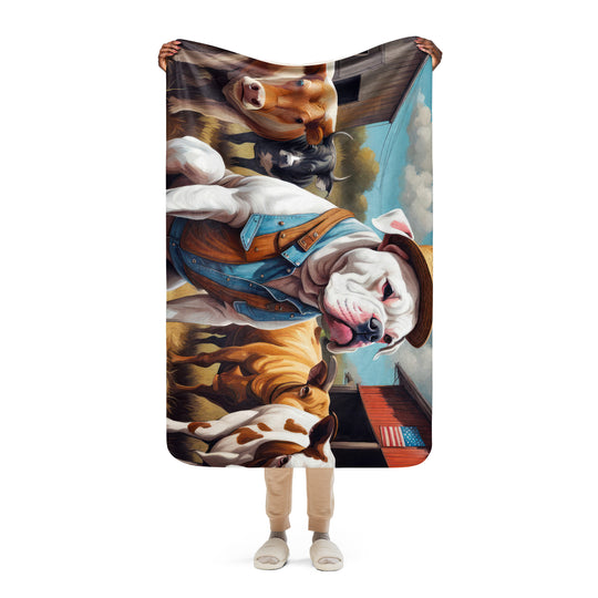 American Bulldog- Sherpa blanket v2