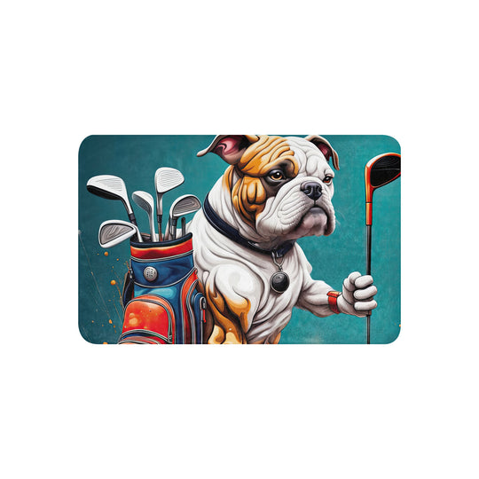 Bulldog Golfer- Sherpa blanket