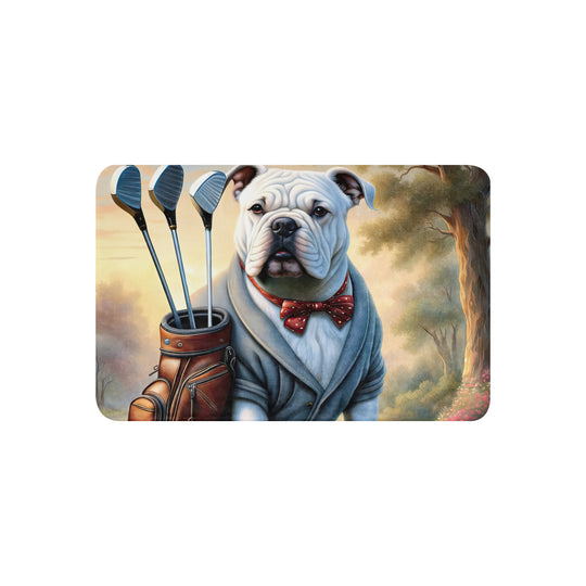 Bulldog Golfer- Sherpa blanket v4