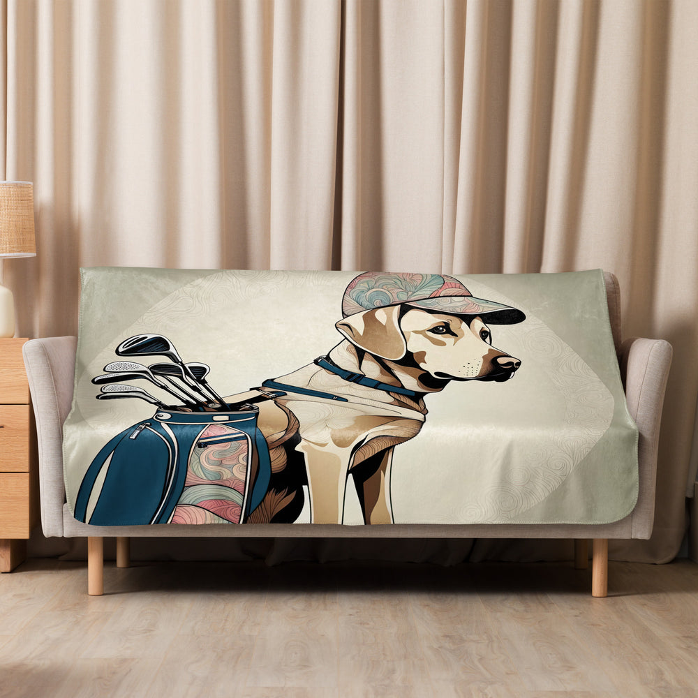 Sherpa blanket-Labrador Retriever Golfer