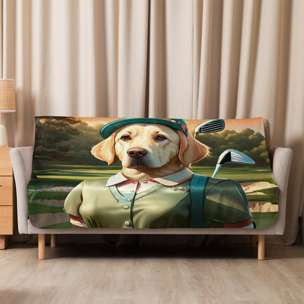 Sherpa blanket-Labrador Retriever Golfer V14