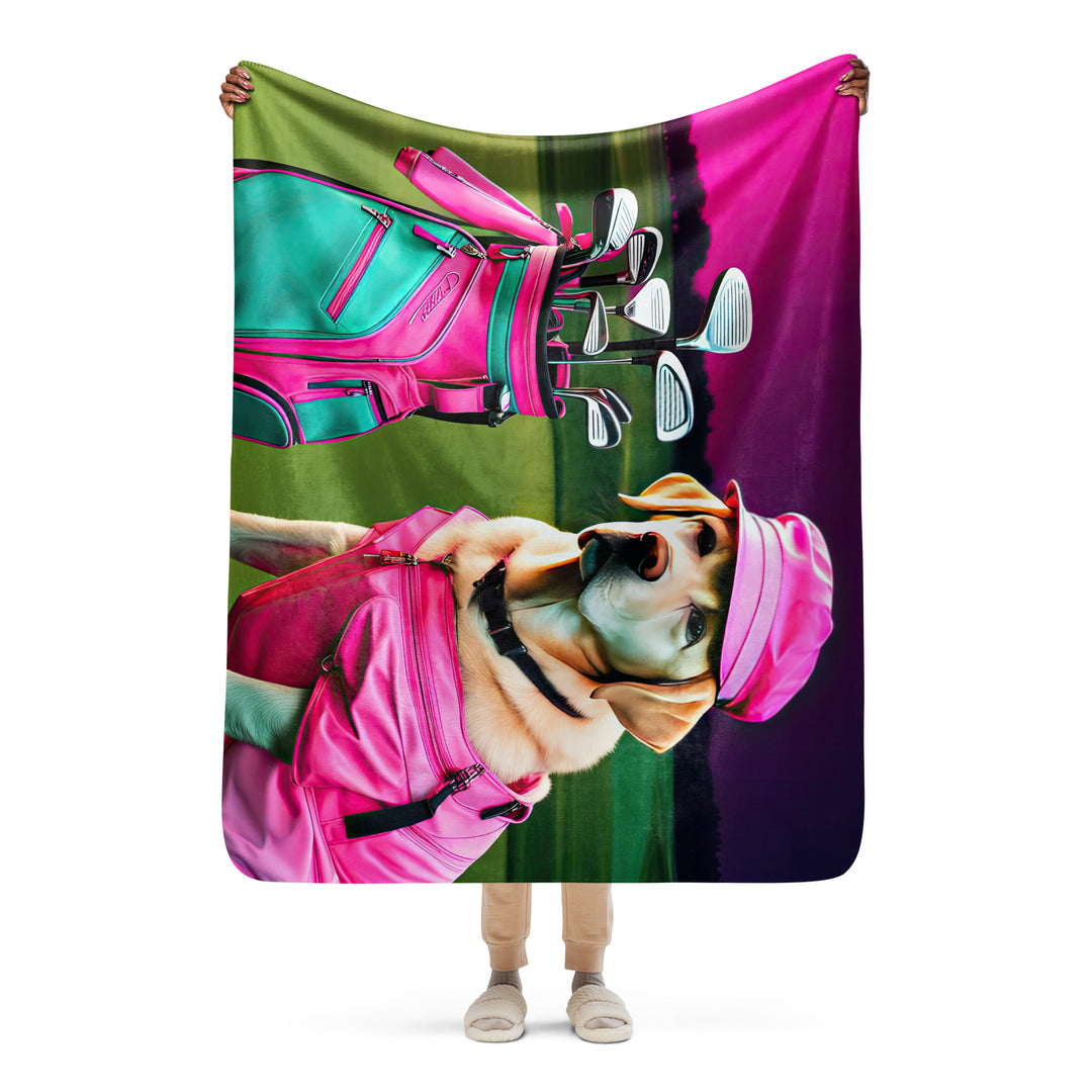 Sherpa blanket-Labrador Retriever Golfer V17