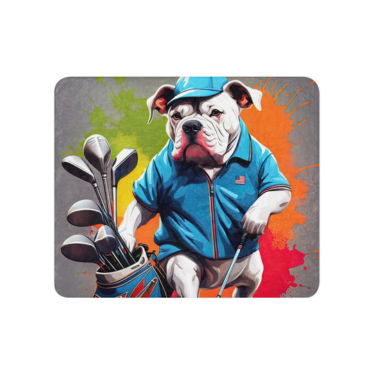 Bulldog Golfer- Sherpa blanket v3