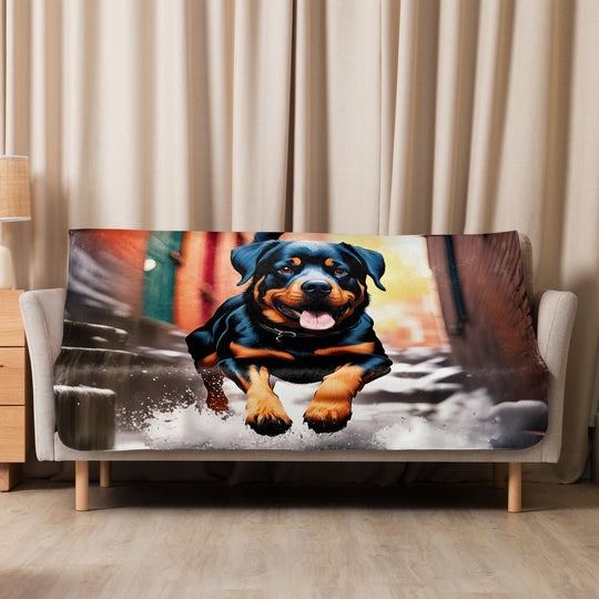 Rottweiler- Sherpa blanket v2