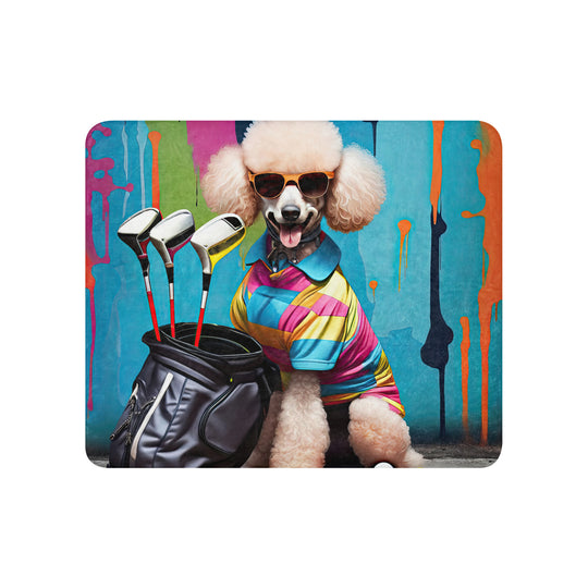 Poodle Golfer- Sherpa blanket v4
