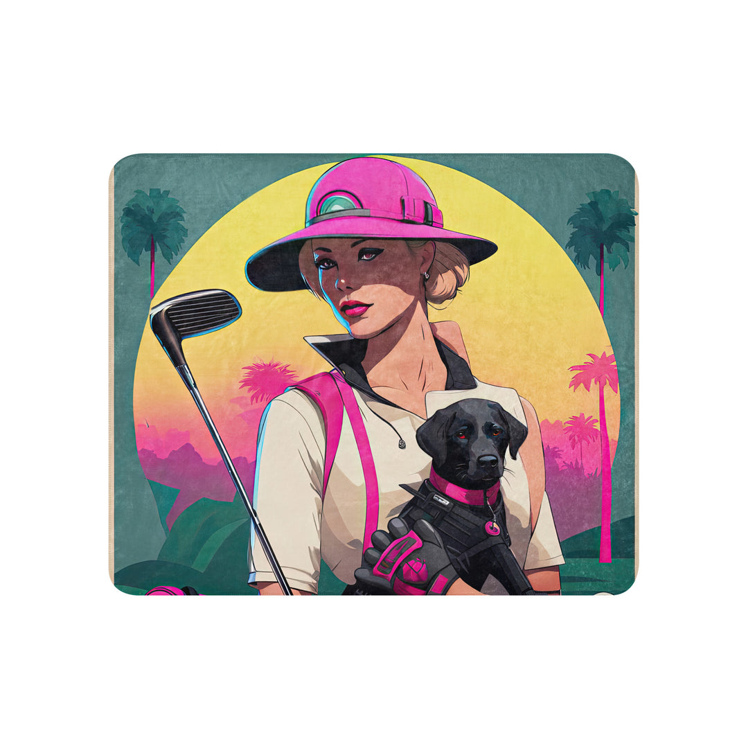 Sherpa blanket-Labrador Retriever Golfer V2