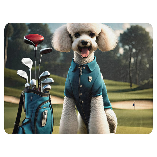 Poodle Golfer- Sherpa blanket